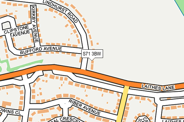 S71 3BW map - OS OpenMap – Local (Ordnance Survey)