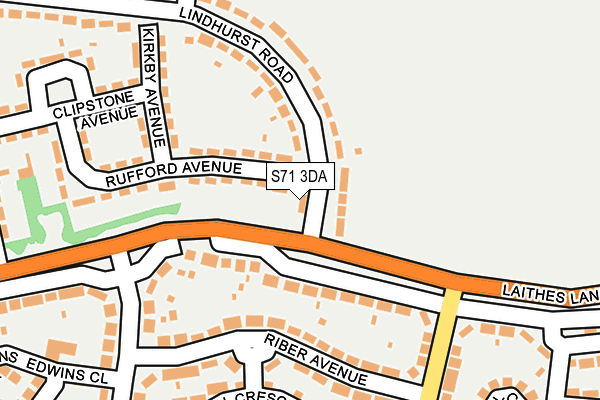 S71 3DA map - OS OpenMap – Local (Ordnance Survey)