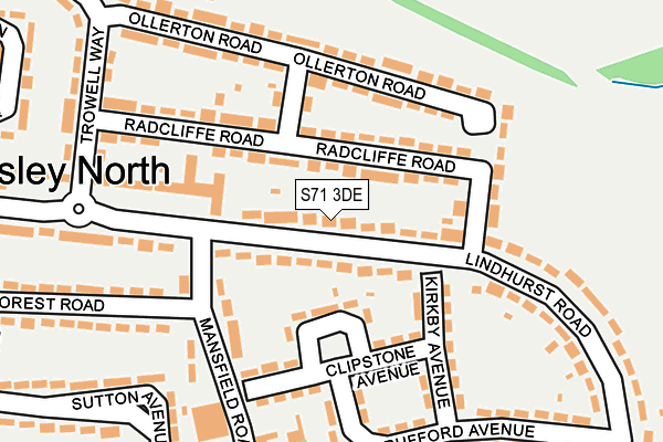 S71 3DE map - OS OpenMap – Local (Ordnance Survey)