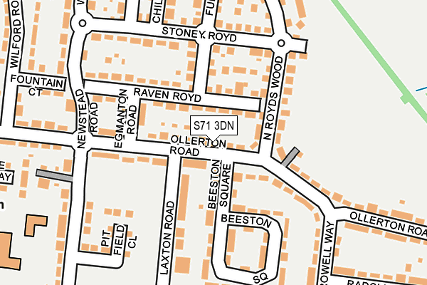 S71 3DN map - OS OpenMap – Local (Ordnance Survey)