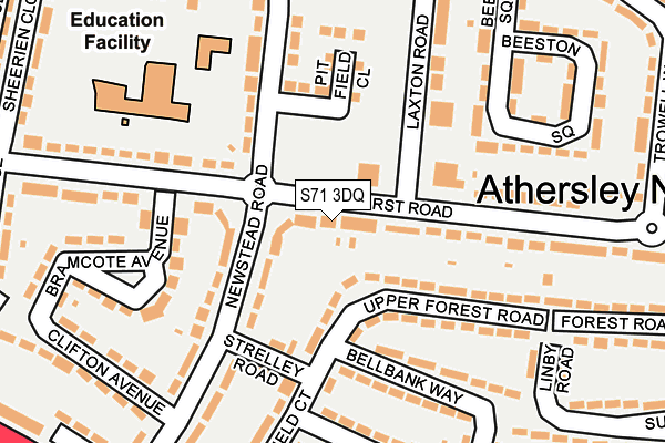 S71 3DQ map - OS OpenMap – Local (Ordnance Survey)
