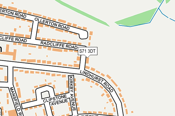 S71 3DT map - OS OpenMap – Local (Ordnance Survey)