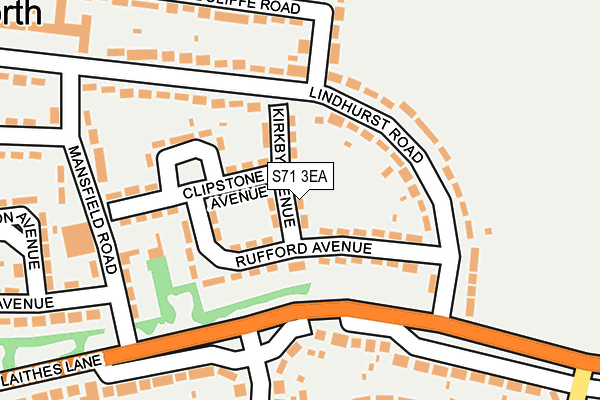 S71 3EA map - OS OpenMap – Local (Ordnance Survey)