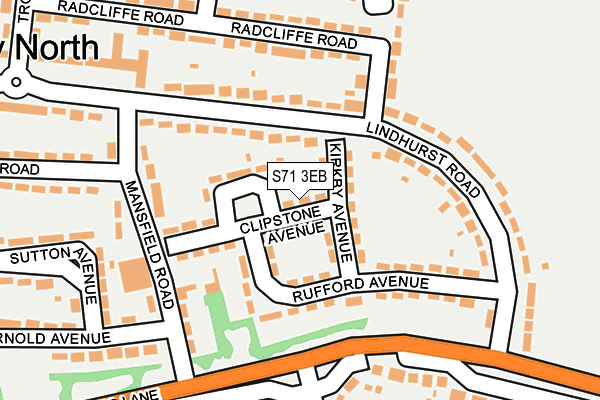 S71 3EB map - OS OpenMap – Local (Ordnance Survey)