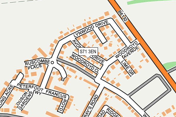 S71 3EN map - OS OpenMap – Local (Ordnance Survey)