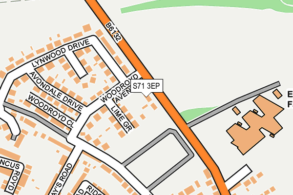 S71 3EP map - OS OpenMap – Local (Ordnance Survey)