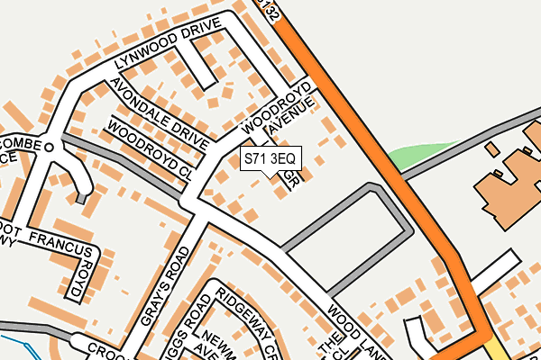 S71 3EQ map - OS OpenMap – Local (Ordnance Survey)