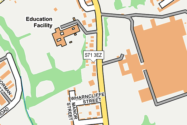 S71 3EZ map - OS OpenMap – Local (Ordnance Survey)