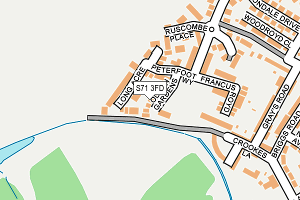 S71 3FD map - OS OpenMap – Local (Ordnance Survey)