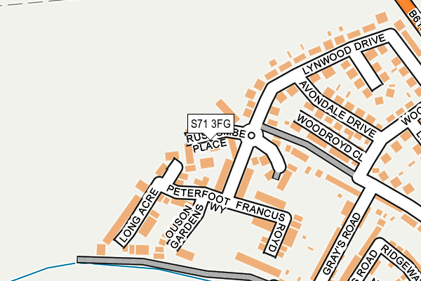S71 3FG map - OS OpenMap – Local (Ordnance Survey)