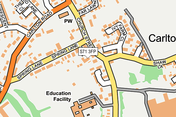 S71 3FP map - OS OpenMap – Local (Ordnance Survey)