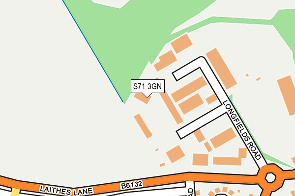 S71 3GN map - OS OpenMap – Local (Ordnance Survey)