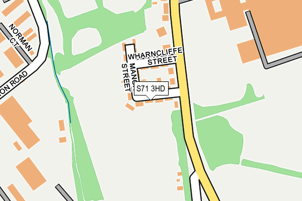 S71 3HD map - OS OpenMap – Local (Ordnance Survey)