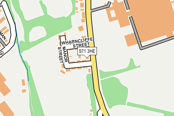 S71 3HE map - OS OpenMap – Local (Ordnance Survey)