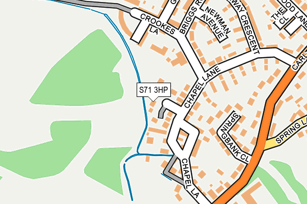 S71 3HP map - OS OpenMap – Local (Ordnance Survey)