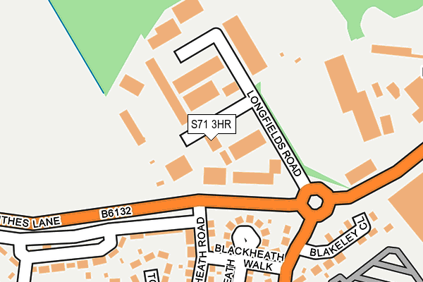 S71 3HR map - OS OpenMap – Local (Ordnance Survey)