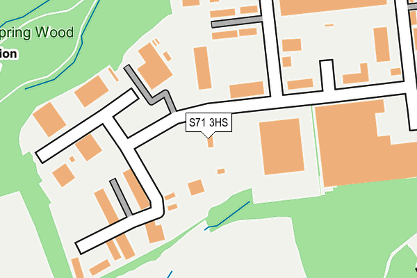 S71 3HS map - OS OpenMap – Local (Ordnance Survey)