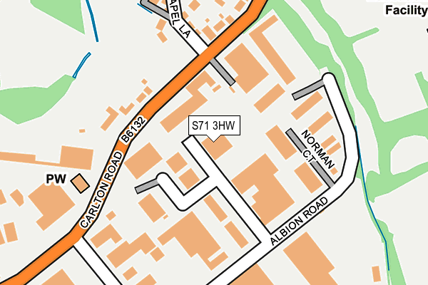 S71 3HW map - OS OpenMap – Local (Ordnance Survey)