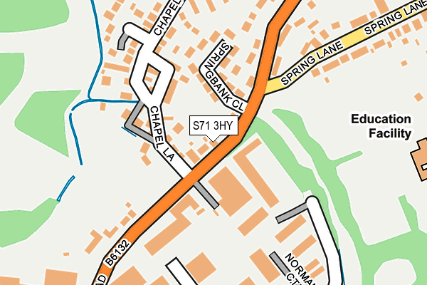 S71 3HY map - OS OpenMap – Local (Ordnance Survey)