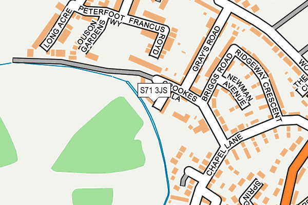 S71 3JS map - OS OpenMap – Local (Ordnance Survey)