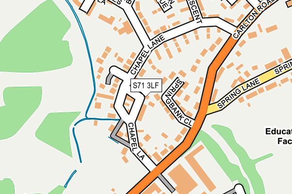 S71 3LF map - OS OpenMap – Local (Ordnance Survey)