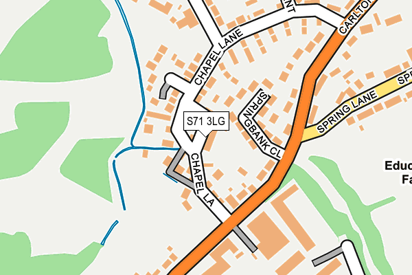 S71 3LG map - OS OpenMap – Local (Ordnance Survey)