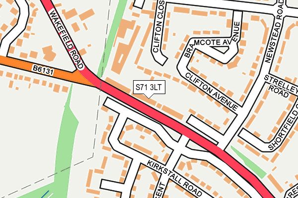 S71 3LT map - OS OpenMap – Local (Ordnance Survey)