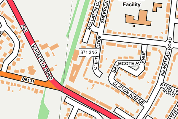 S71 3NG map - OS OpenMap – Local (Ordnance Survey)