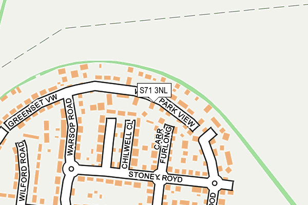 S71 3NL map - OS OpenMap – Local (Ordnance Survey)