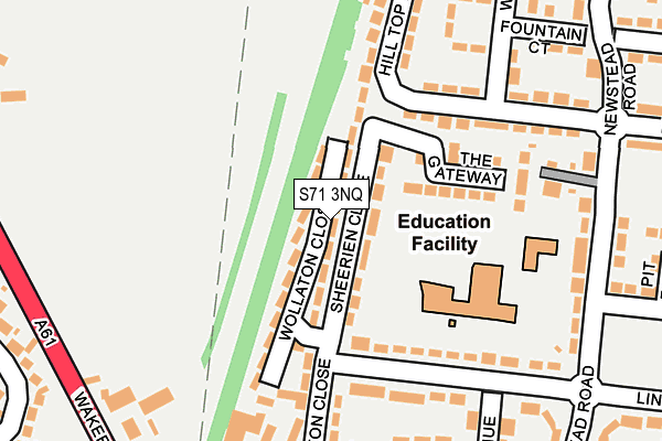 S71 3NQ map - OS OpenMap – Local (Ordnance Survey)
