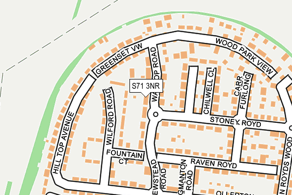 S71 3NR map - OS OpenMap – Local (Ordnance Survey)