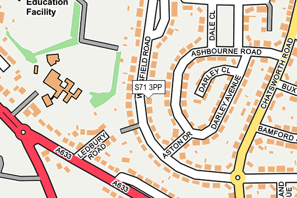 S71 3PP map - OS OpenMap – Local (Ordnance Survey)