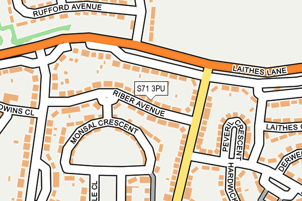 S71 3PU map - OS OpenMap – Local (Ordnance Survey)