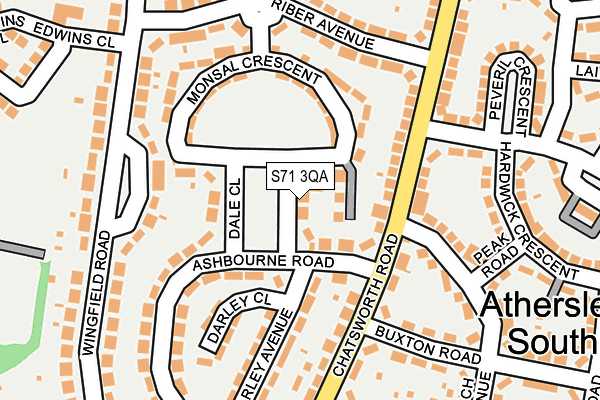 S71 3QA map - OS OpenMap – Local (Ordnance Survey)