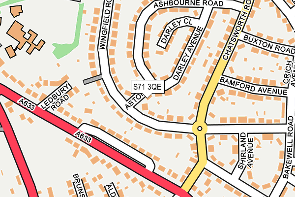 S71 3QE map - OS OpenMap – Local (Ordnance Survey)