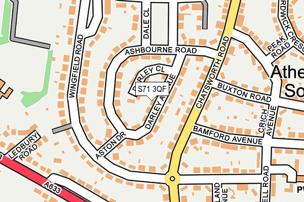 S71 3QF map - OS OpenMap – Local (Ordnance Survey)