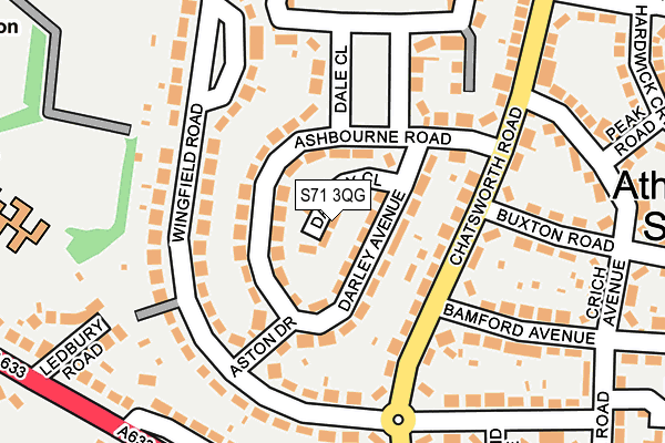 S71 3QG map - OS OpenMap – Local (Ordnance Survey)