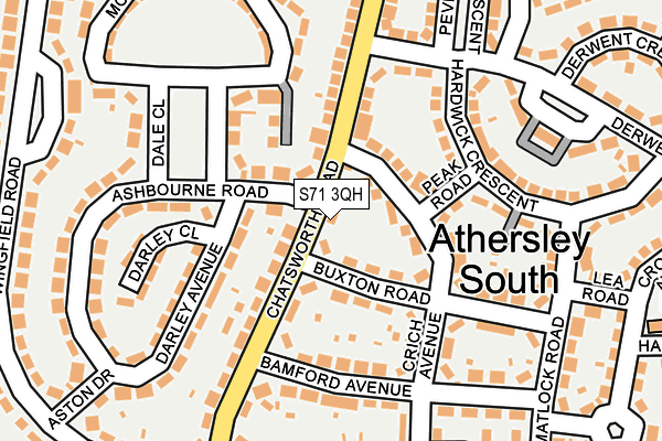 S71 3QH map - OS OpenMap – Local (Ordnance Survey)