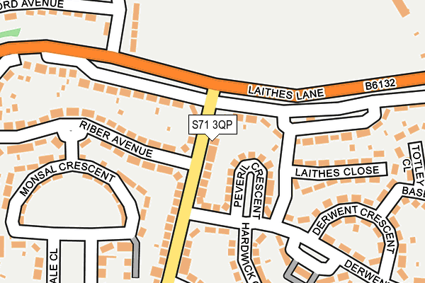 S71 3QP map - OS OpenMap – Local (Ordnance Survey)