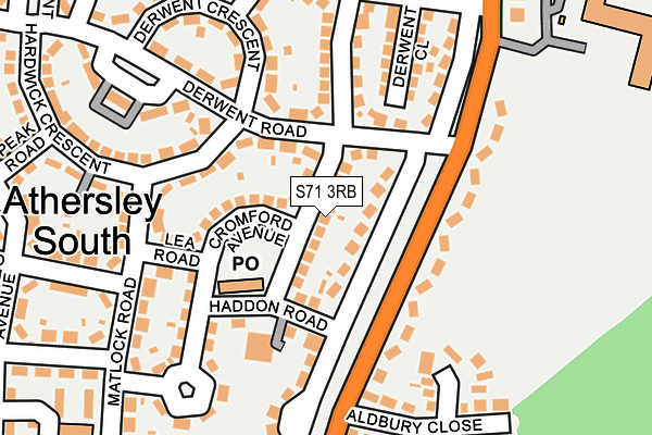 S71 3RB map - OS OpenMap – Local (Ordnance Survey)