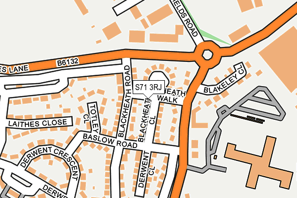 S71 3RJ map - OS OpenMap – Local (Ordnance Survey)