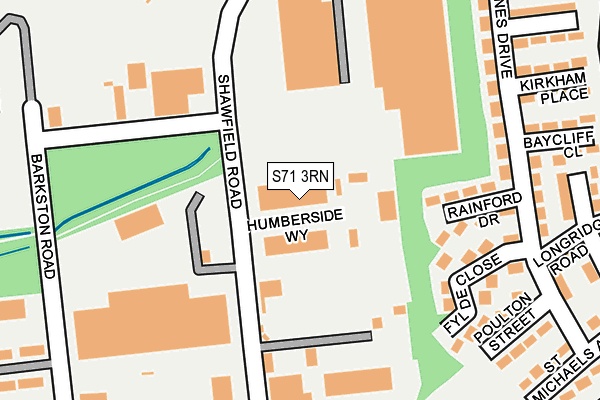 S71 3RN map - OS OpenMap – Local (Ordnance Survey)