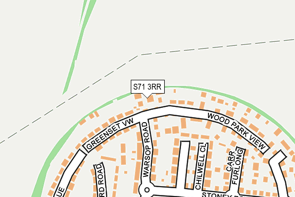 S71 3RR map - OS OpenMap – Local (Ordnance Survey)