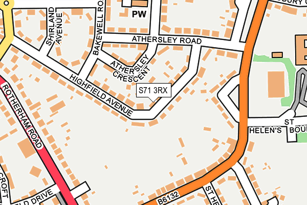 S71 3RX map - OS OpenMap – Local (Ordnance Survey)