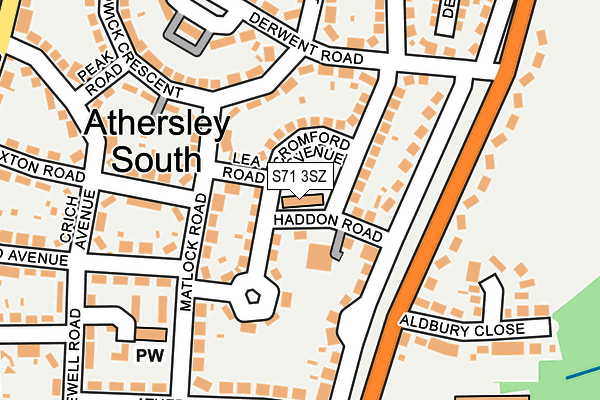 S71 3SZ map - OS OpenMap – Local (Ordnance Survey)