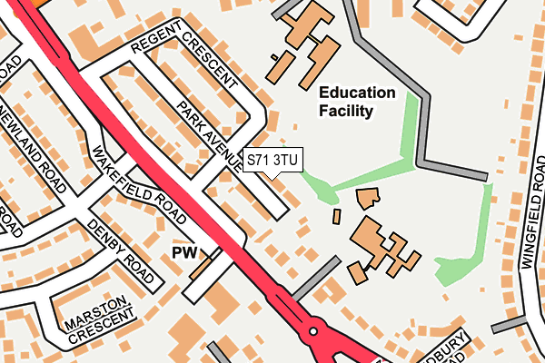 S71 3TU map - OS OpenMap – Local (Ordnance Survey)