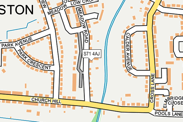 S71 4AJ map - OS OpenMap – Local (Ordnance Survey)