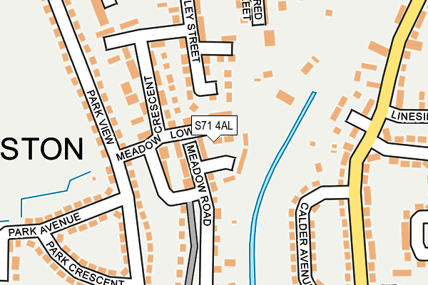 S71 4AL map - OS OpenMap – Local (Ordnance Survey)