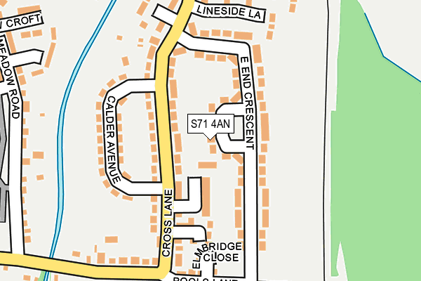 S71 4AN map - OS OpenMap – Local (Ordnance Survey)