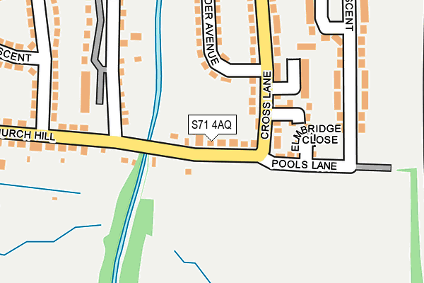 S71 4AQ map - OS OpenMap – Local (Ordnance Survey)